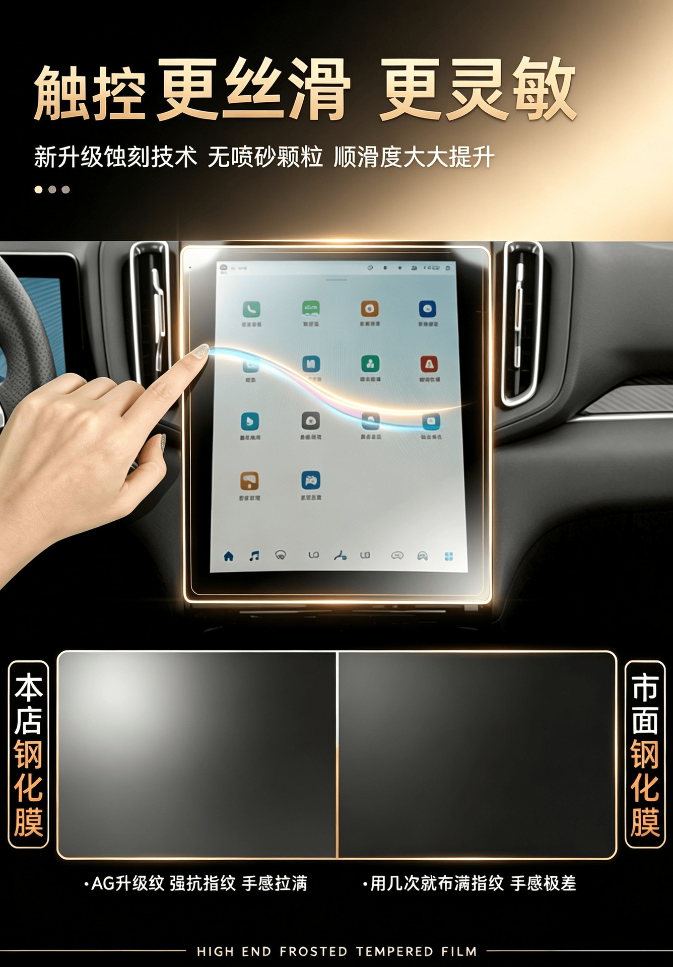 26 models of Volvo S60, S90, XC60, XC90 center console screen high-definition tempered film, eye protection, scratch-resistant, high-definition screen protector
