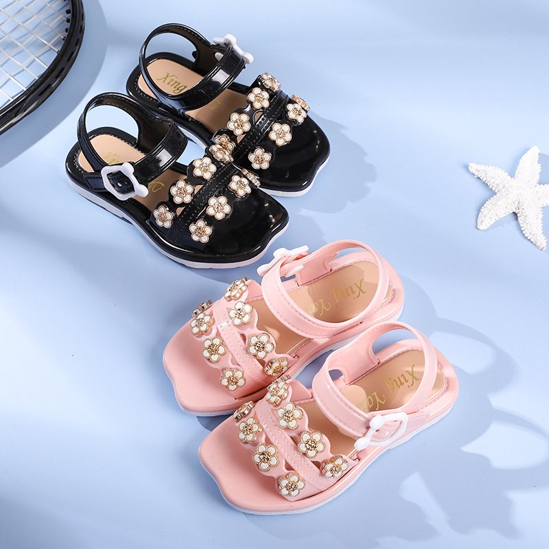 2021夏季女童凉鞋软底公主鞋居家韩版百搭外穿女学生中小童沙滩鞋