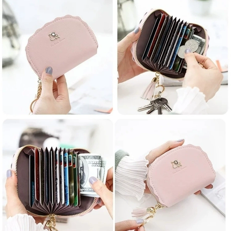 Card holder, universal cute small shoulder bag, fresh capacious hand loop bag, wallet