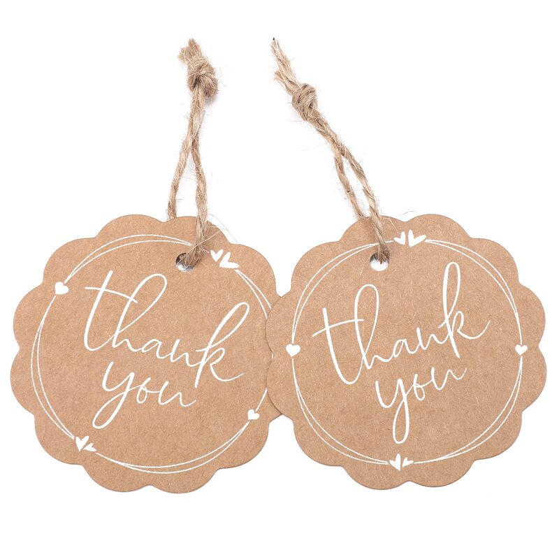 Cross-Border Supply Heart Thankyou Kraft Paper Round Tag Dessert Baking Label Packaging Tag Packaging Cross-Border Supply Heart Thankyou Kraft Paper Round Tag Dessert Baking Label Packaging Tag Packaging