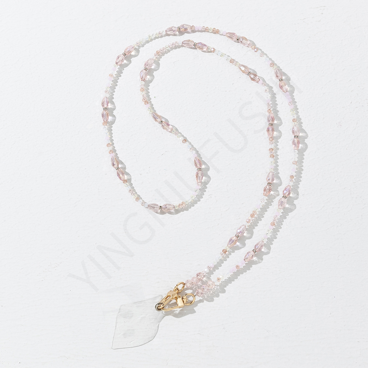 56g Weight Mobile Phone Chain Classification 1 Piece Quantity Glass Material Geometric Pattern Cute, Modern Style Style Beaded Craft Cute Modern Style Geometric Glass Beaded Mobile Phone Chain 8