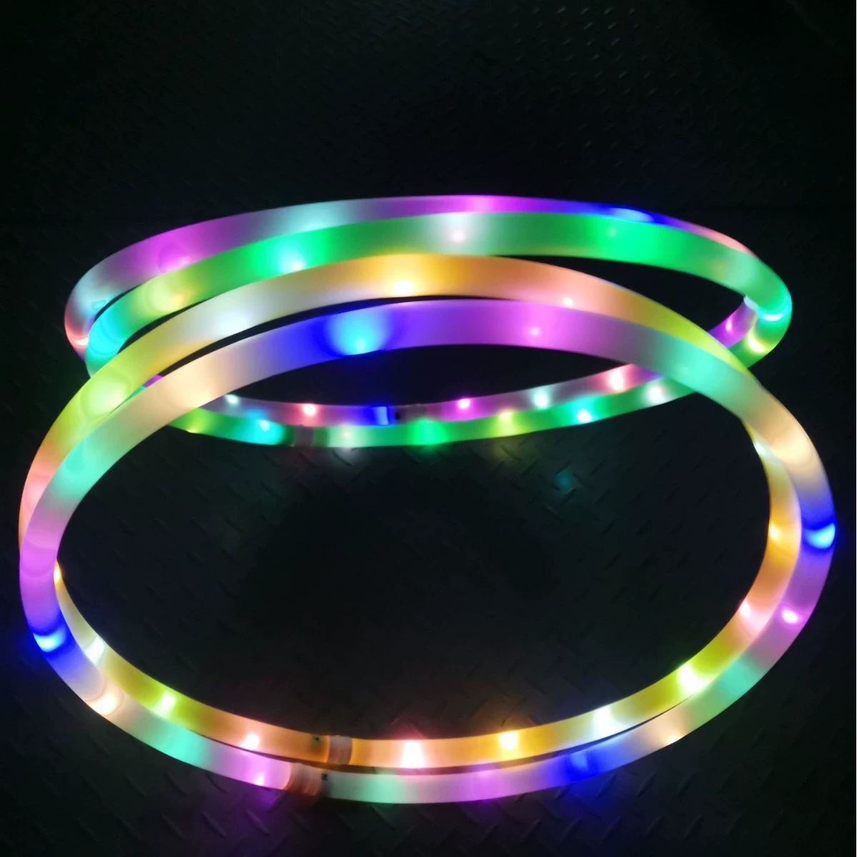 Смелый обруч СВЕТОДИОДНЫЙ Красочный светящийся Изменение монохромная вспышка обруч хула обруч