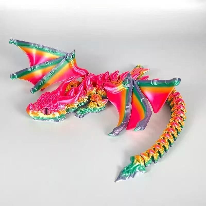 3d打印玩具大角飞龙夜市摆摊关节可动立体仿动物礼物车载摆件|undefined