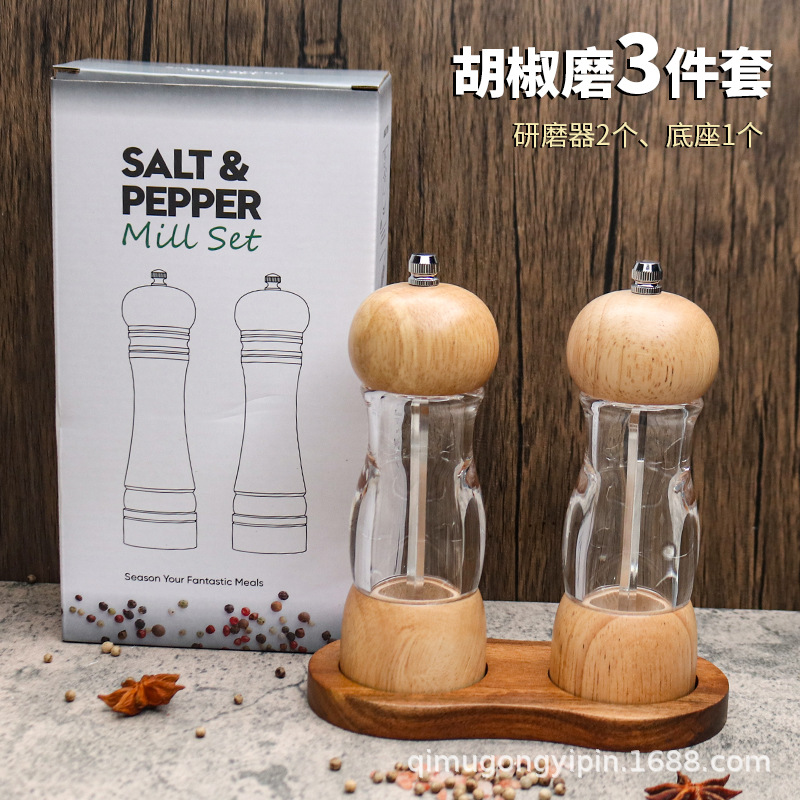 Camping al aire libre manual pimienta botella de molienda de pimienta restaurante occidental bistec botella de pimienta harina rápida de cocina molienda de pimienta