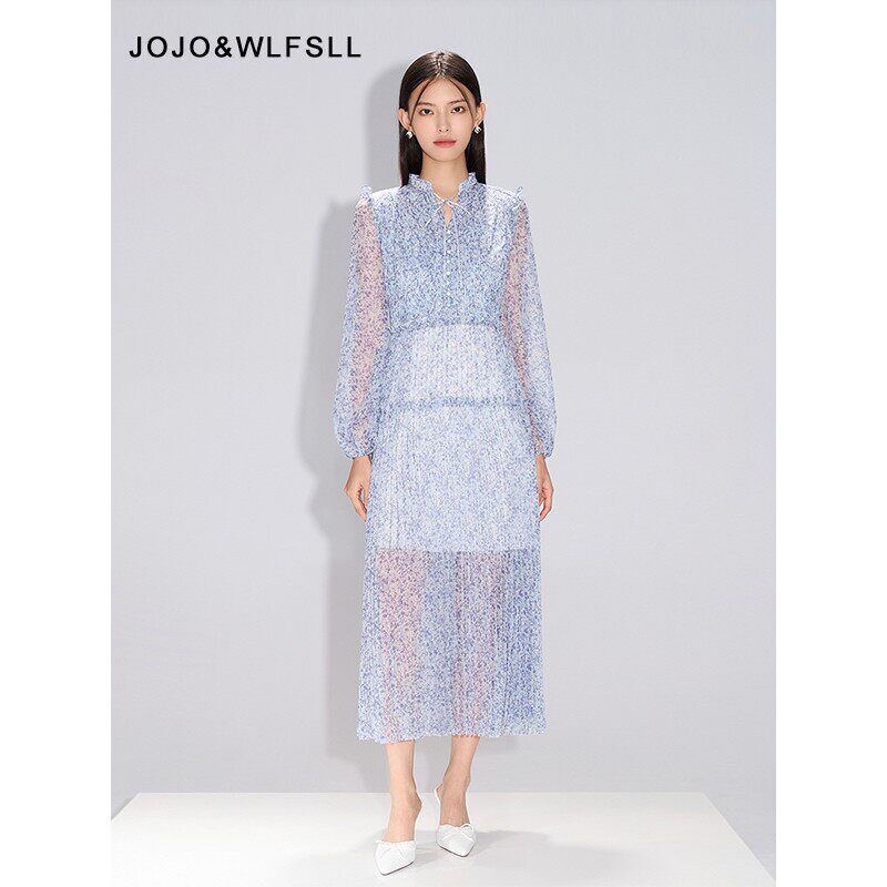 In-Stock Gourcuff French Brand Women's Clothing 2026 Summer New Floral Pleated Tie-Neck Long Dress In-Stock Gourcuff French Brand Women's Clothing 2026 Summer New Floral Pleated Tie-Neck Long Dress