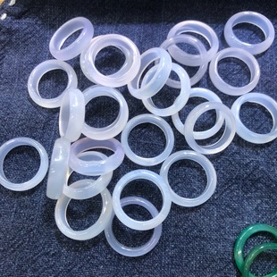 Ring Ring White Agate Ring Ketang Manufacturer Wholesale Lychee Jelly Ring Ring