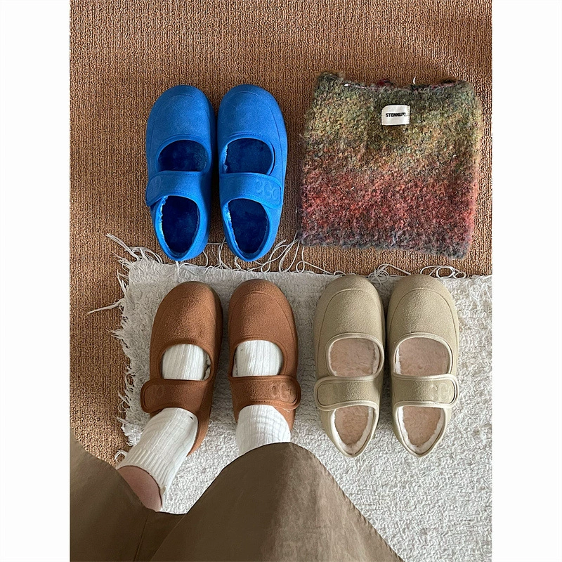 Кляйн синяя плоская повседневная педаль Баотоу половина тапочек женщины носят легкие туфли Мэри Джейн ленивые ботинки Bucken