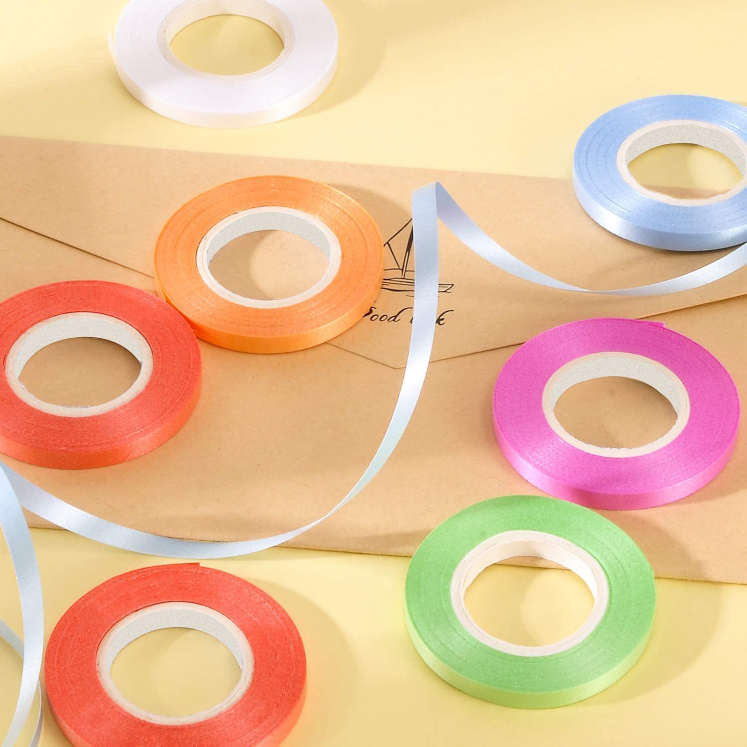 Source Manufacturer Plain Color 4mm Balloon Ribbon 5.1m Flag String Hanging Flag Balloon String Special Plain Color Ribbon Wholesale