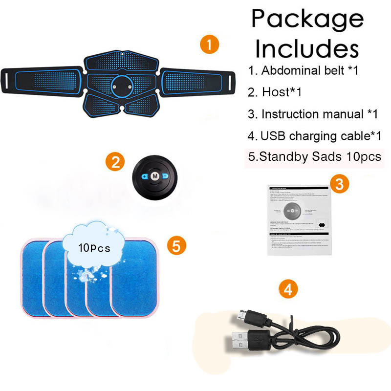 Six-pack muscle belt + single host
