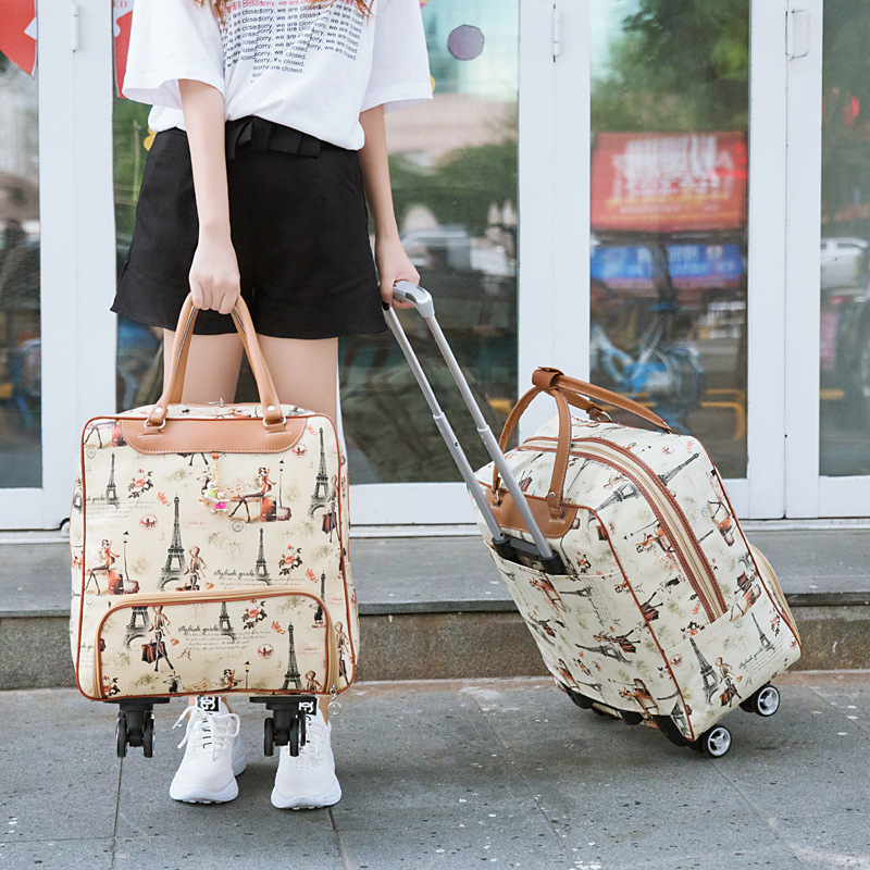 拉杆包旅行包女短途旅游商务手提收纳旅行箱韩版行李包袋小拉包