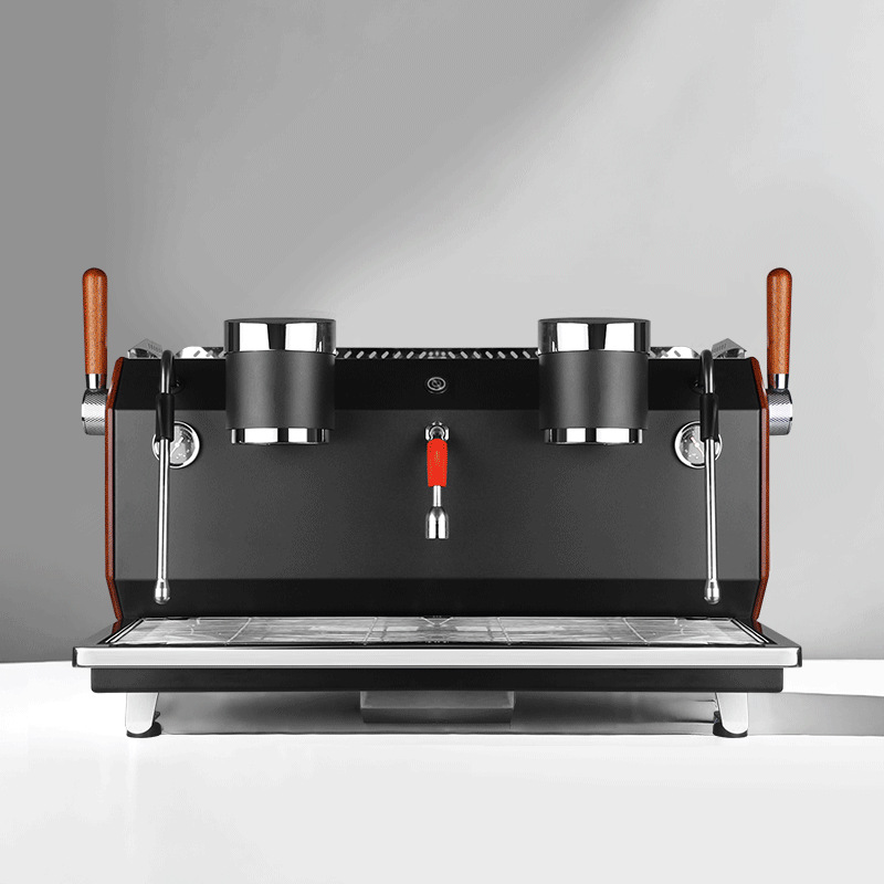 Máquina de café comercial de doble cabeza K535 italiana semiautomática multicaldera 12L café tienda de té con leche estable 9Bar