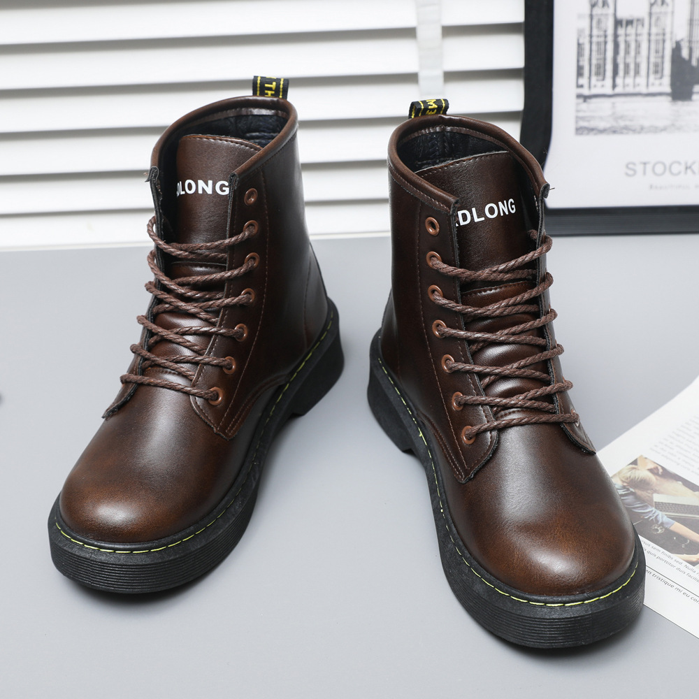 单棉可选女鞋冬季新款马丁靴女鞋加绒韩版女士皮靴