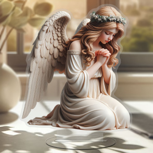 1 piece Elegant Prayer Angel 2D flat acrylic decoration-perfect for decorating home living room