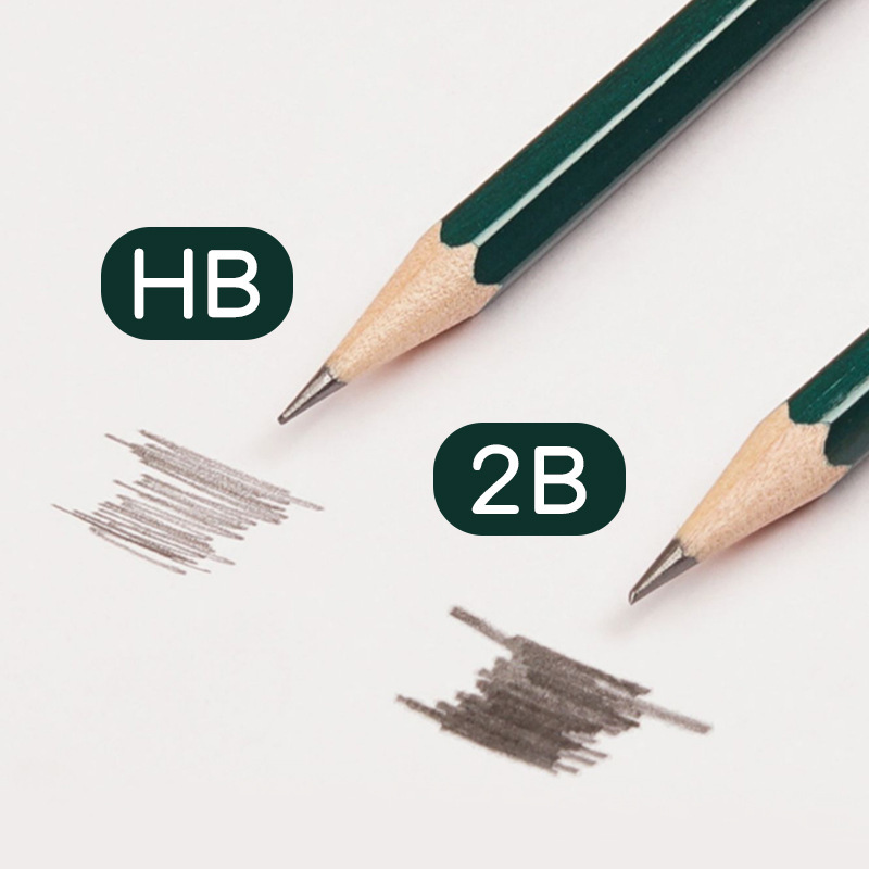 子供文房具HB 2B铅笔セット小学生六角试験书き絵スケッチ用原木ポール铅笔|undefined