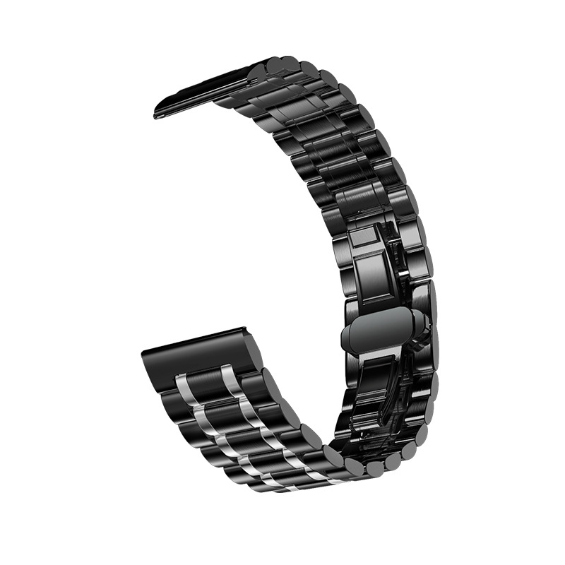 Five steel belts-black silver