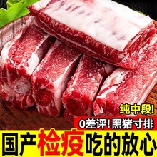 猪肋排新鲜猪排骨黑猪肉农家散养土猪肉生猪肉小排冷冻原切小肋排