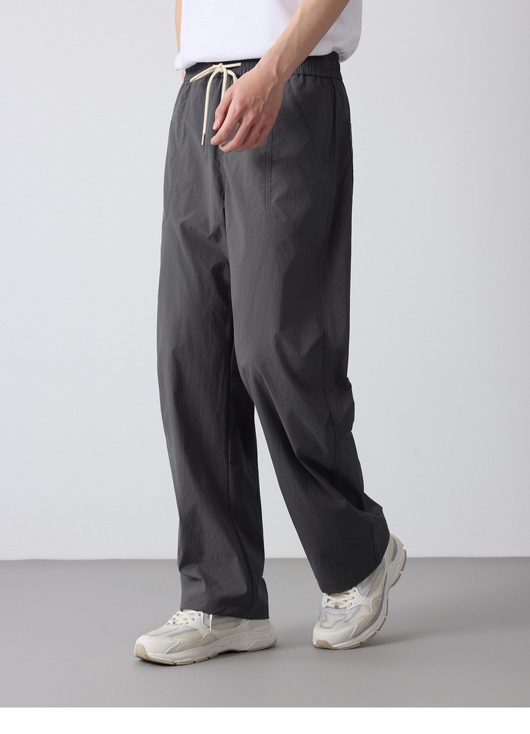 Quần jogger nam dáng rộng thùng thình phong cách thể thao thành phố, cạp chun — đen chi tiết 22