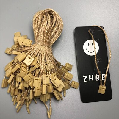 goods in stock Hemp rope Hanging tablets Hemp hanging tag rope Kraft paper Tag Dedicated Sling currency Square Lanyard