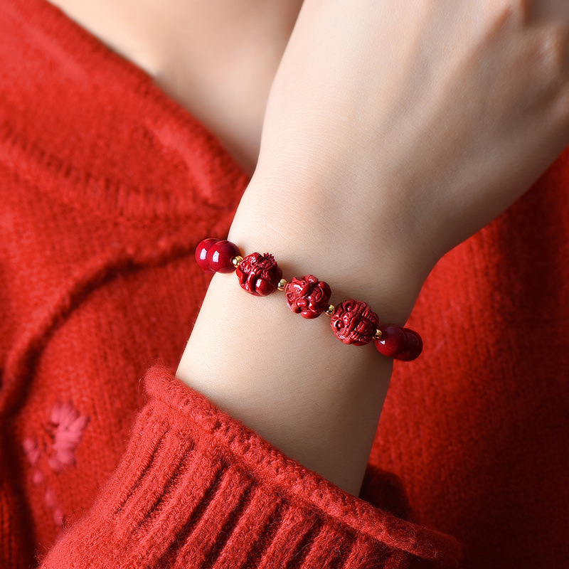 Bracciale in cinabro e oro viola per uomo e donna di coppia_voghion.com