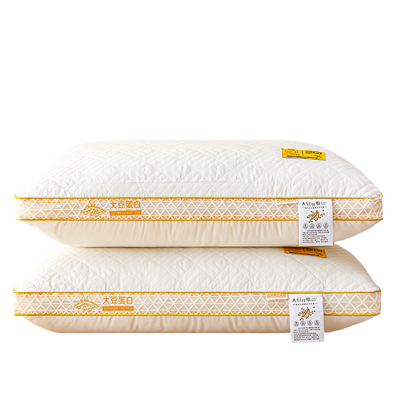 Almohada de fibra de soja para proteger la columna cervical y ayudar a dormir Núcleo de almohada especial Hogar de un par de hotel para adultos