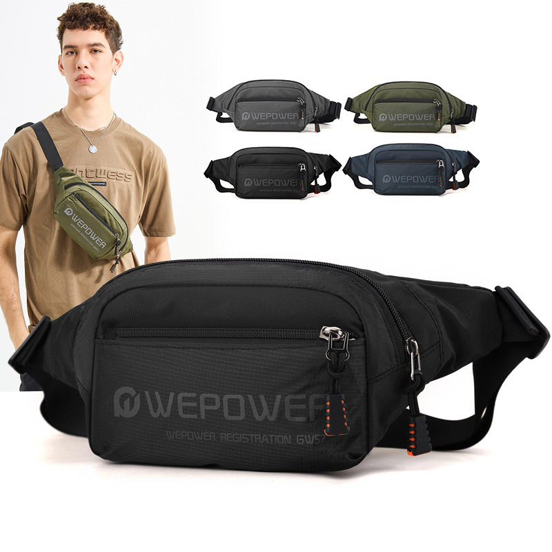 WEPOWER nuevo tipo de bolso de cintura para hombres, bolso de hombro para viajes deportivos al aire libre, bolso de pecho multifuncional para montar
