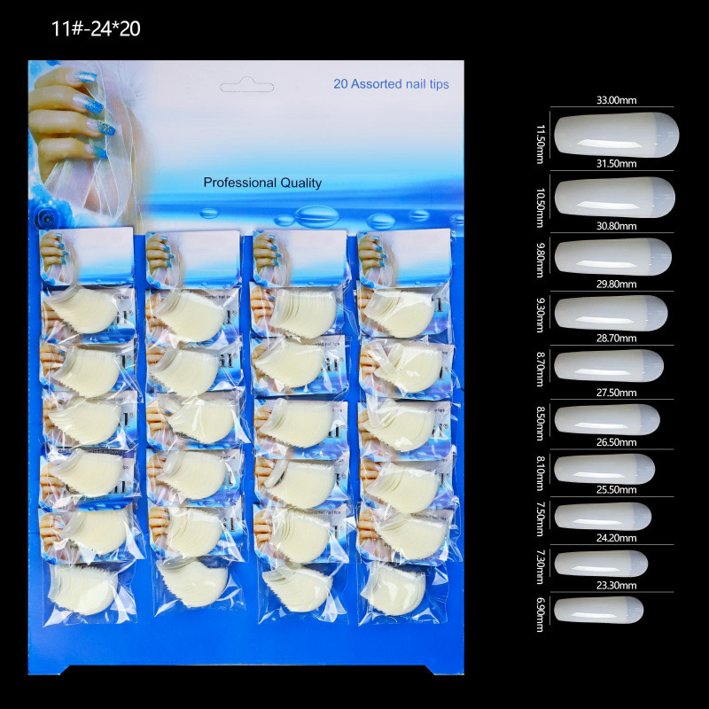 Fábrica directa de nuevos productos de manicura de color sólido 24 paquetes de tarjetas de uñas parches de manicura falsas uñas al por mayor
