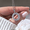 Copper pendant, zirconium, necklace, chain for key bag , ebay, wholesale