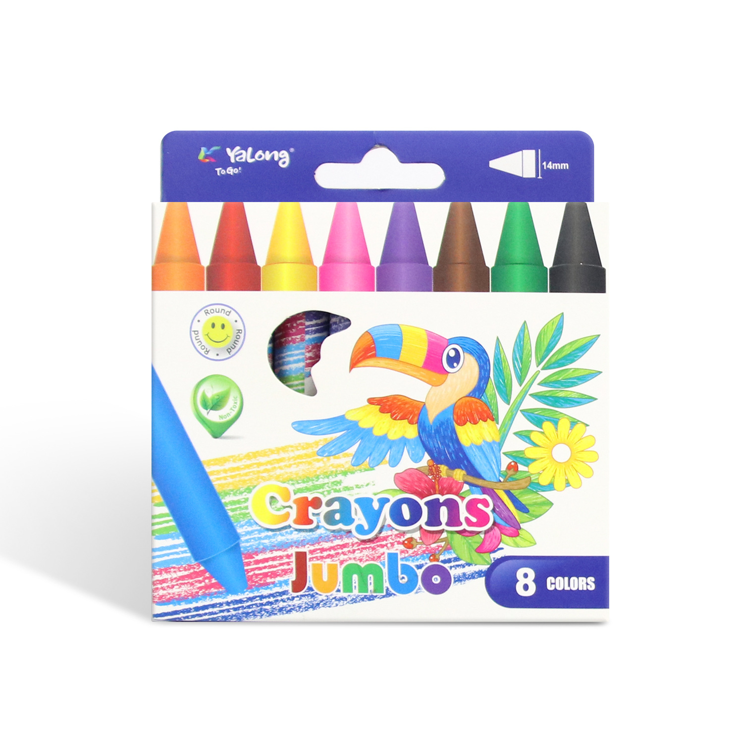 Juego de Crayones Gigantes de 8 Colores de Dibujos Animados para Niños