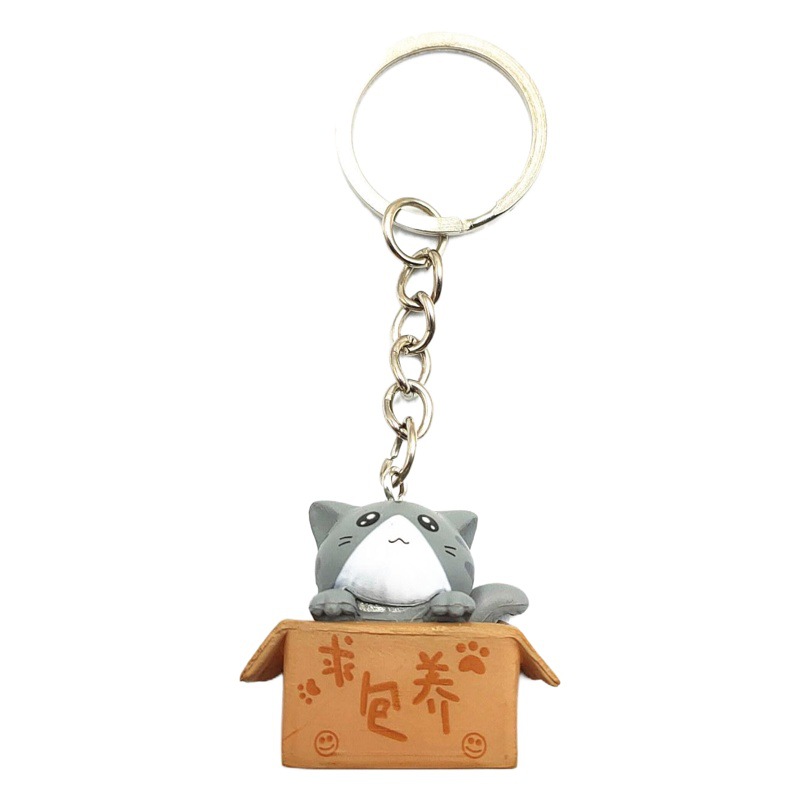 Venta caliente personalizada lindo buscando gato llavero bolsa de ropa colgante pequeño regalo transfronterizo suministro