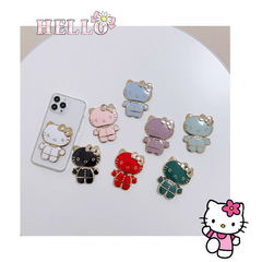 Back cover stand with electroplated cat gradient mirror adhesive for various phone cases, pure color for girls