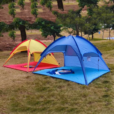 Full-automatic free-to-build quick-opening tent silver-coated sunscreen and rainproof quick-to-build 3-sided ventilated spacious outdoor tent