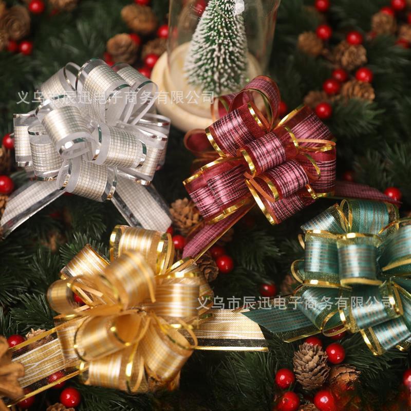 クロスボーダー速売通大型樹紋立体球花クリスマスプレゼント包装樹皮拉花リボンメーカー卸売り|undefined