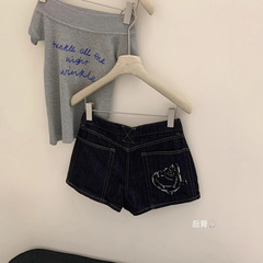 WGWE5120広州十三行婦人服初秋新作小柄さん向けフェイクツーピーススカートパンツデニムショートパンツ
