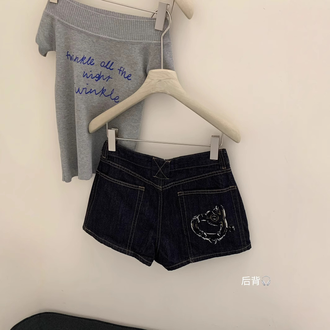 WGWE5120广州十三行女装早秋装新款小个子假两件半身裙裤牛仔短裤