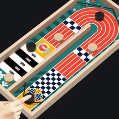Children's intelligence wooden pinball shooting adult dual battle parent-child interactive kindergarten desktop game