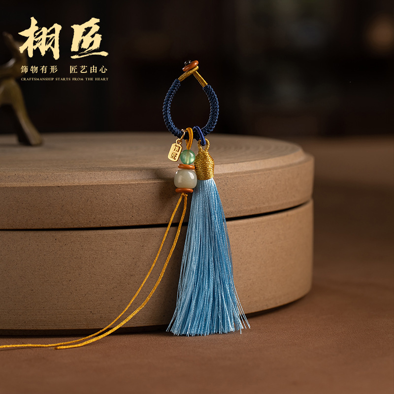 栩匠藏式流苏穗子diy手工平安扣编织绳吊坠挂绳钥匙扣半成品挂件|undefined