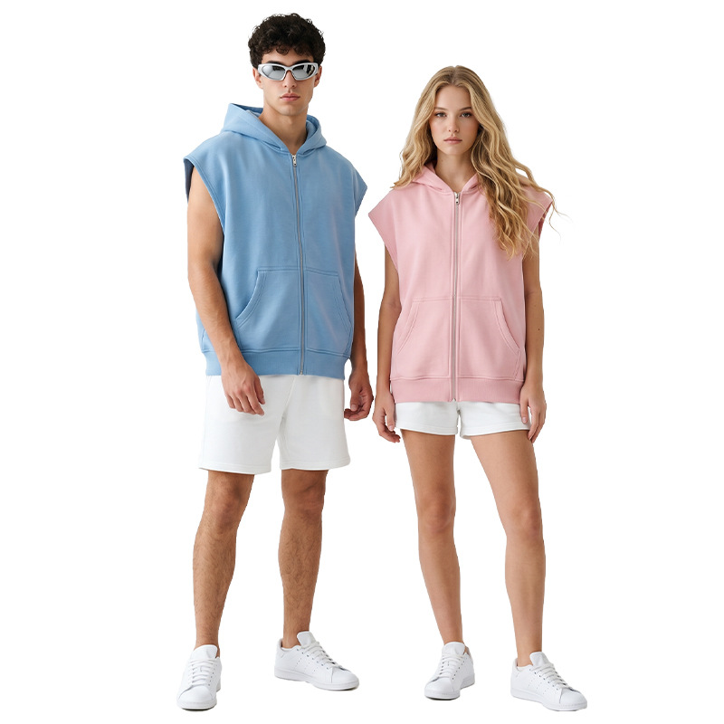 Camiseta sin Mangas de Algodón para Hombre 400g, Transpirable y de Secado Rápido, para Deportes