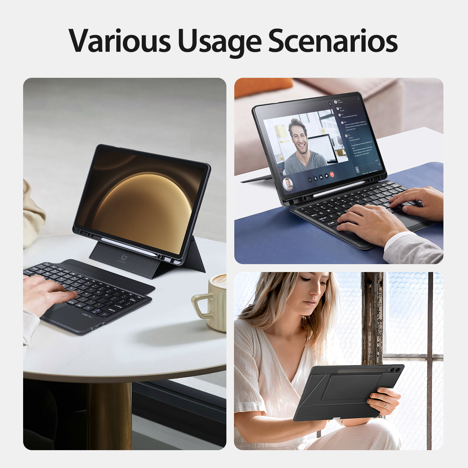 Aplicable a Samsung TabS10fe cubierta de teclado plano bluetooth A9Plus separación magnética retroiluminación teclado externo