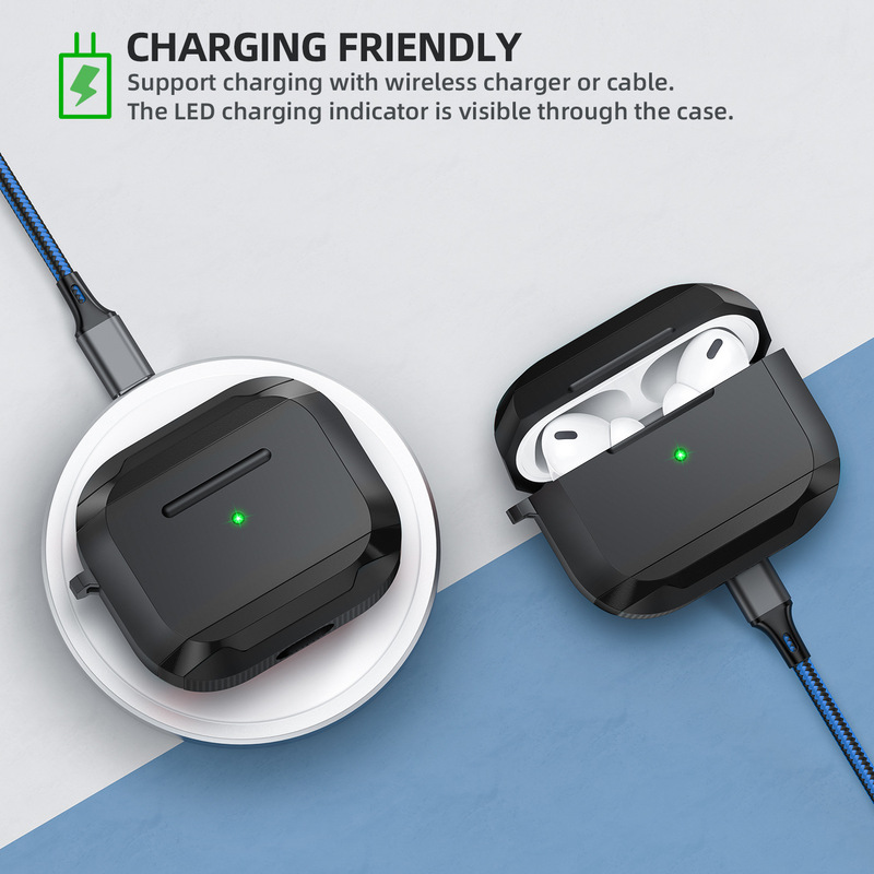 For New Apple AirPods Pro2 Earphone Case Blade AirPods4 Metal Earphone Case Protective Cover