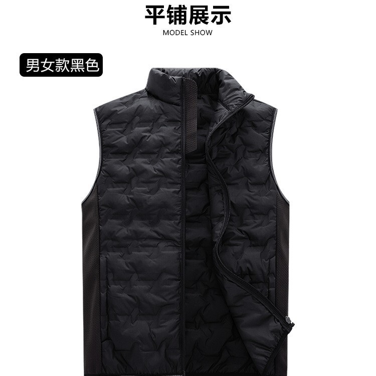 Down Vest Men's Lightweight Vest Warm Collar All-match Autumn and Winter New No-running Velvet Waistcoat Casual Cross-border Gods Down Vest Men's Lightweight Vest Warm Collar All-match Autumn and Winter New No-running Velvet Waistcoat Casual Cross-border Gods