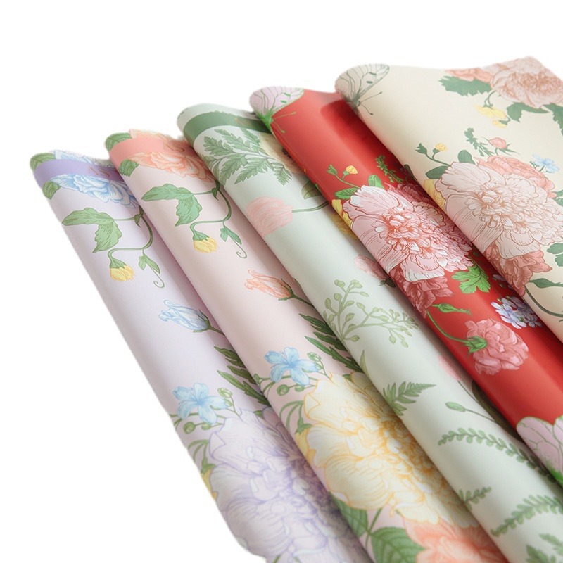 Flower Sea Series Embalaje de flores Papel kraft Floristería al por mayor Embalaje floral Material de bricolaje Papel de flores inins de San Valentín