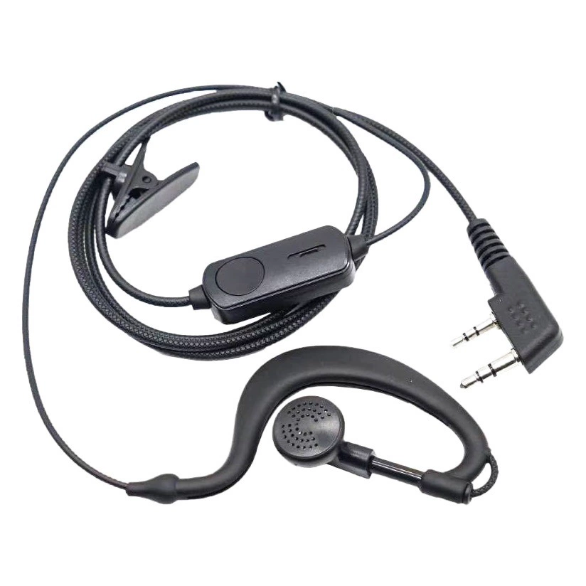Наушник-гарнитура Baofeng K-head для рации, плетеный, прочный, с чистым звуком, проводной, с медным сердечником, долговечный