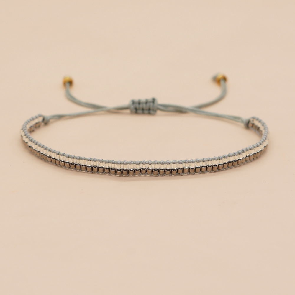 Lady Heart Shape Glass Braid Unisex Bracelets display picture 2