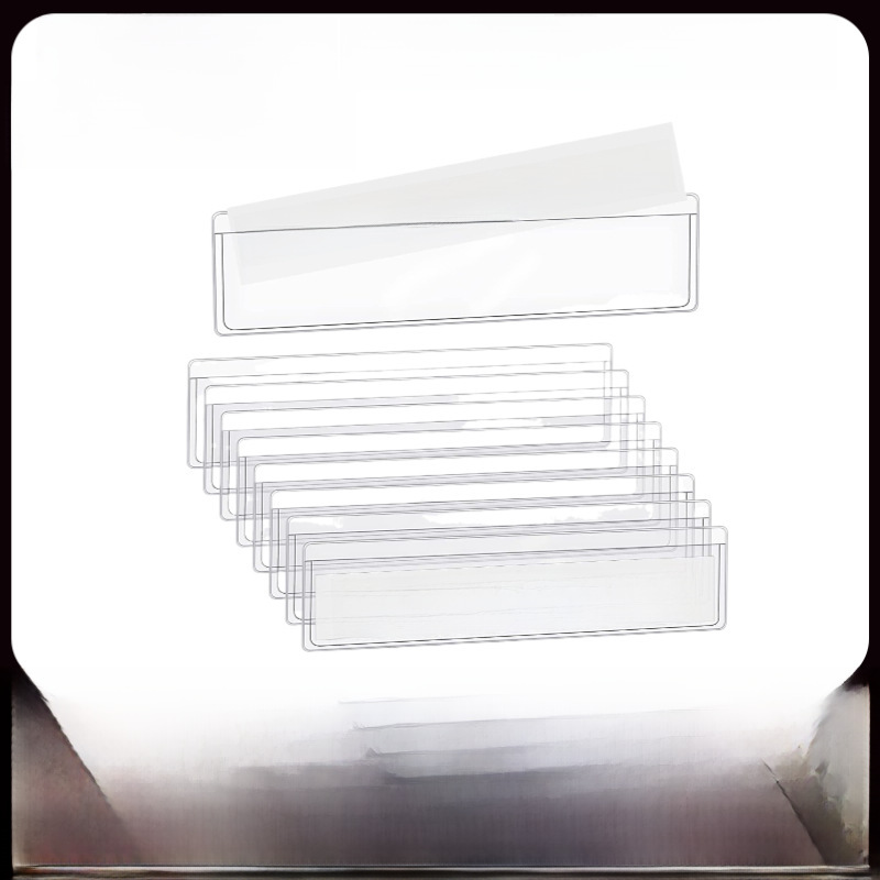 Self-adhesive transparent plastic face mask for documents