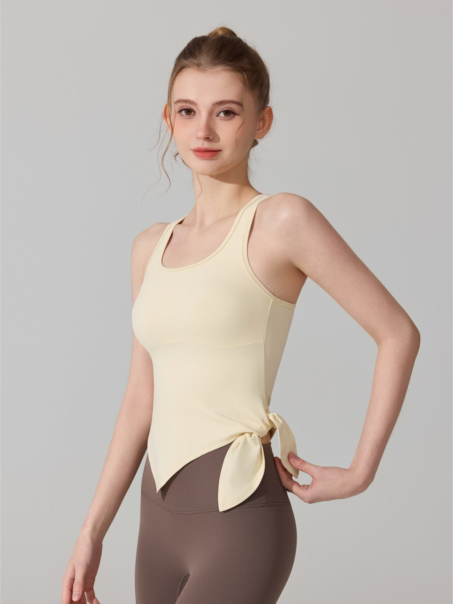 Europa y Estados Unidos chaleco deportivo transfronterizo desnudo antibacteriano ropa interior de fitness running chaqueta una taza fija ropa de yoga sostén