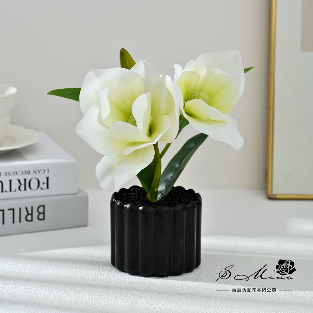 Dos dientes cinco flores sensación de mano pequeña orquídea mariposa imitación bonsai flores falsas decoración del hogar fotografía flores artificiales flores de boda image 4