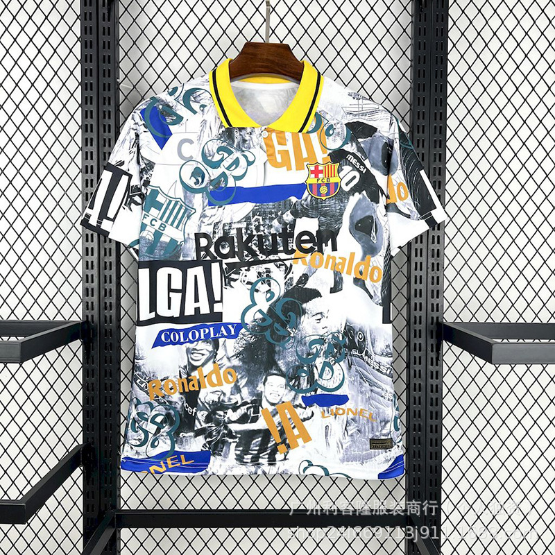 2526赛季热门新款足球服巴塞球衣系列主客场可印号跨境代发|undefined