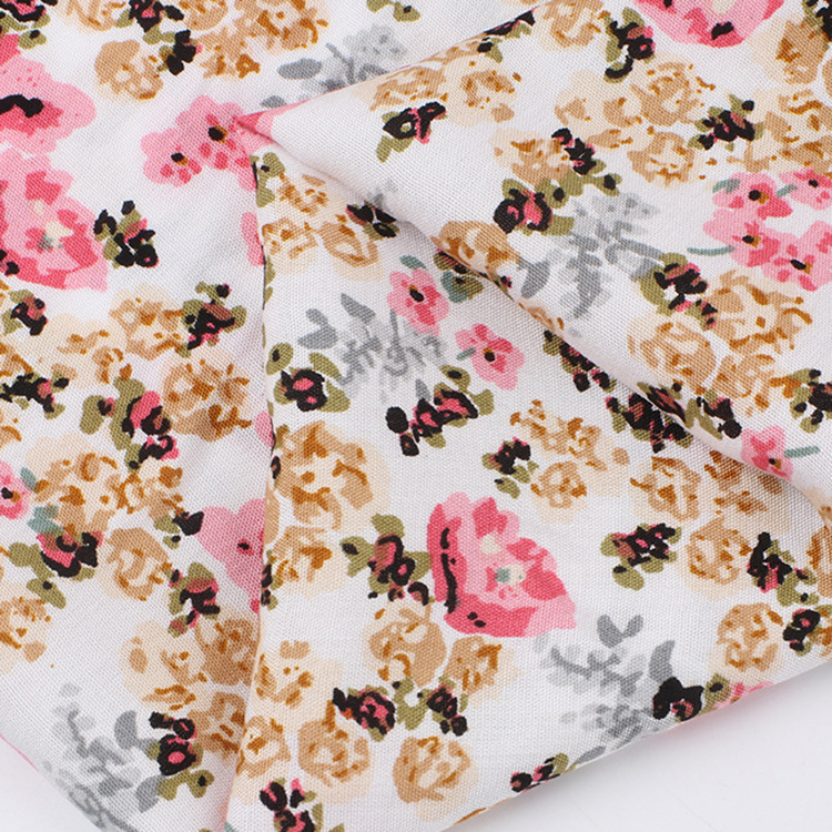 Diseño de impresión de patrón vegetal 100% rayon tejido tela de ropa