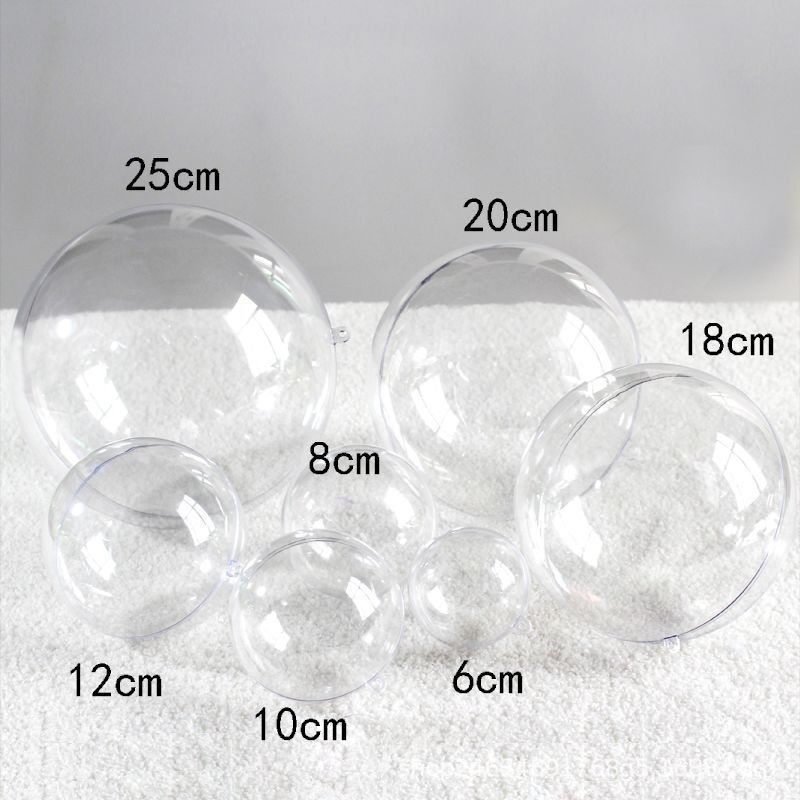 Acrylic ball transparent plastic decorative round ball hollow ball with openable cover for kindergarten hanging ball decoration