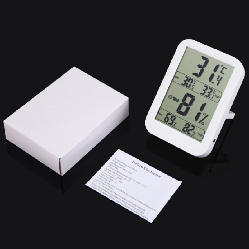 家用电子温湿度表 室内温度仪 大屏同时显示高低温湿度计